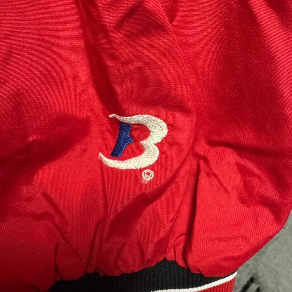 Boathouse Sports Mens Large Red Rowing Jacket Quarter Zip Pullover Made in USA